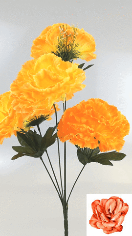 Искусственные цветы Букет Гвоздики, 6 голов, 470 мм